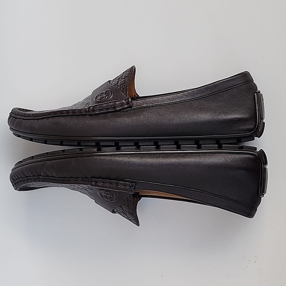 Men’s Brown Micro Guccissima Loafers with box and dust bag Size 11 - Picture 11 of 12